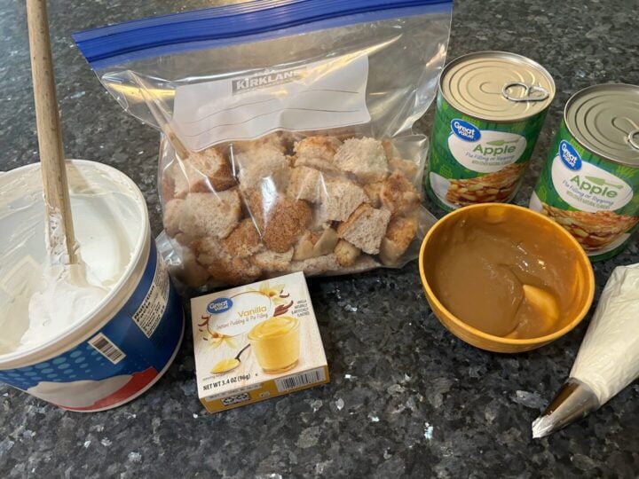 Caramel Apple Trifle with Snickerdoodle Cake ingredients