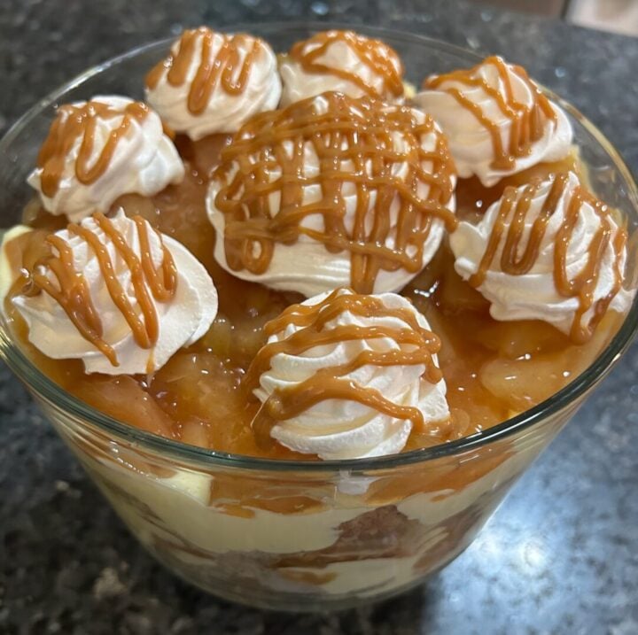 Caramel Apple Trifle with Snickerdoodle Cake