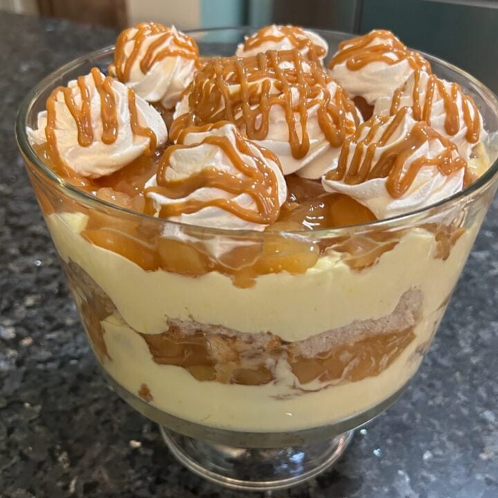 Caramel Apple Trifle with Snickerdoodle Cake