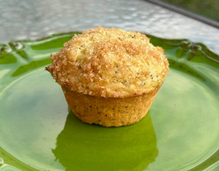 Easy Lemon Poppy Seed Muffins from Cake Mix (with Crunchy Lemon Sugar Topping)