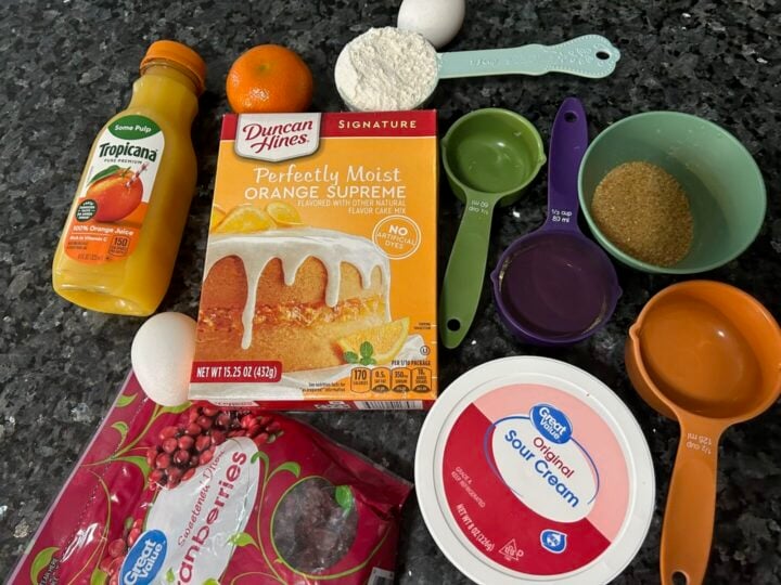Easy Orange Cranberry Muffins from Cake Mix