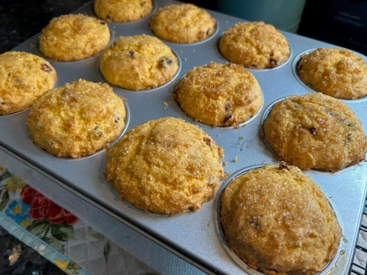 Easy Orange Cranberry Muffins from Cake Mix