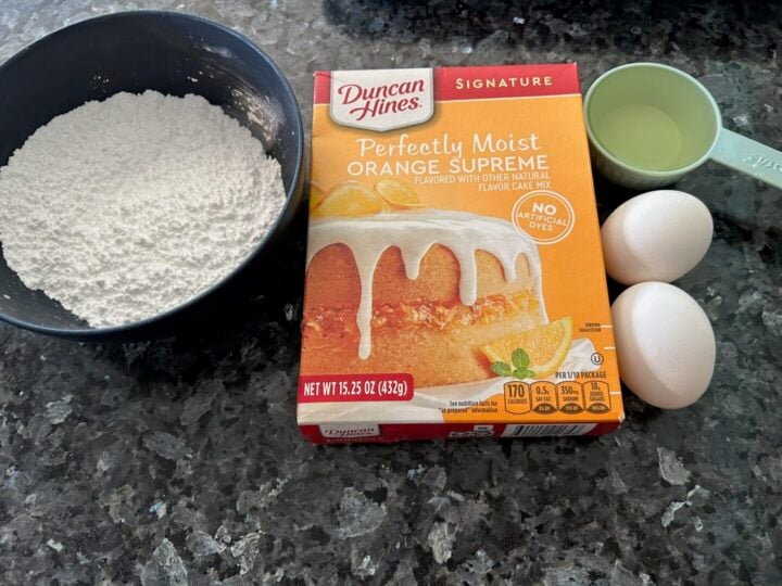 Easy Orange Crinkle Cookies (Cake Mix Recipe) ingredients