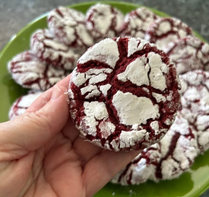 Red Velvet Crinkle Cookies (Cake Mix Recipe)