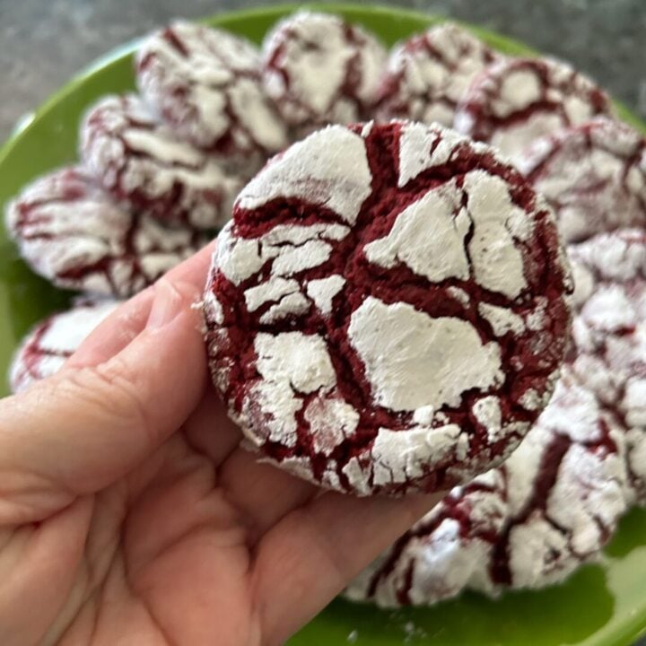 Red Velvet Crinkle Cookies (Cake Mix Recipe)