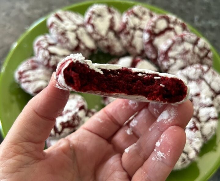 Red Velvet Crinkle Cookies (Cake Mix Recipe)