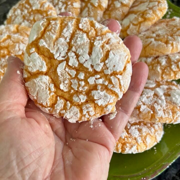 Orange Crinkle Cookies (Cake Mix Recipe)