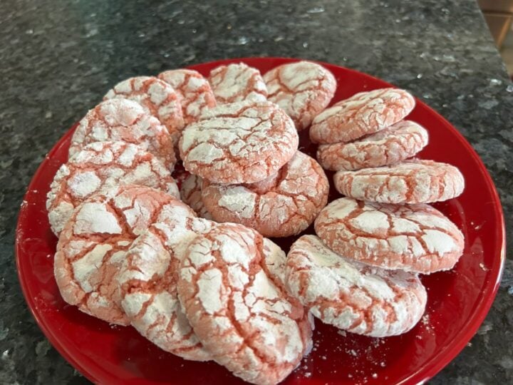 Easy Strawberry Crinkle Cookies (Cake Mix Recipe)
