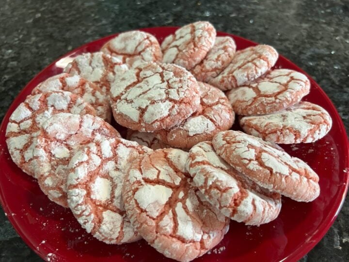 Easy Strawberry Crinkle Cookies (Cake Mix Recipe)