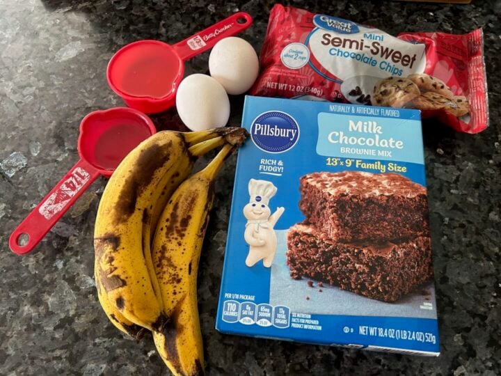 Banana Bread Brownies (Easy Brownie Mix Recipe)