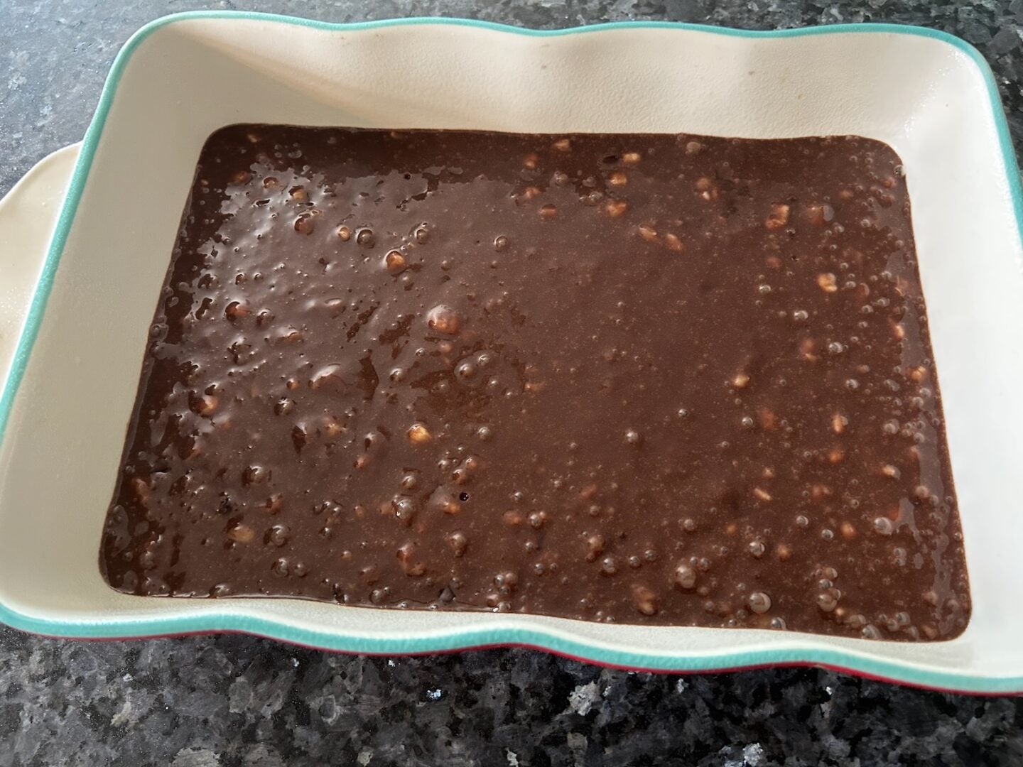Banana Bread Brownie batter in bowl