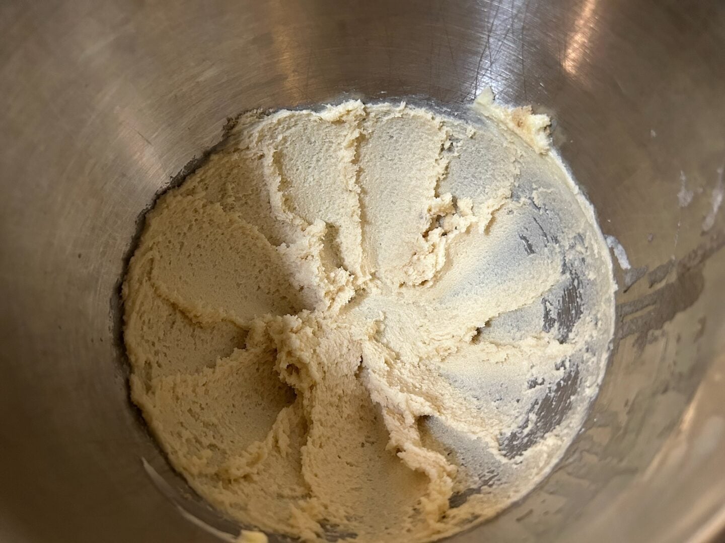 creamed butter and sugars
