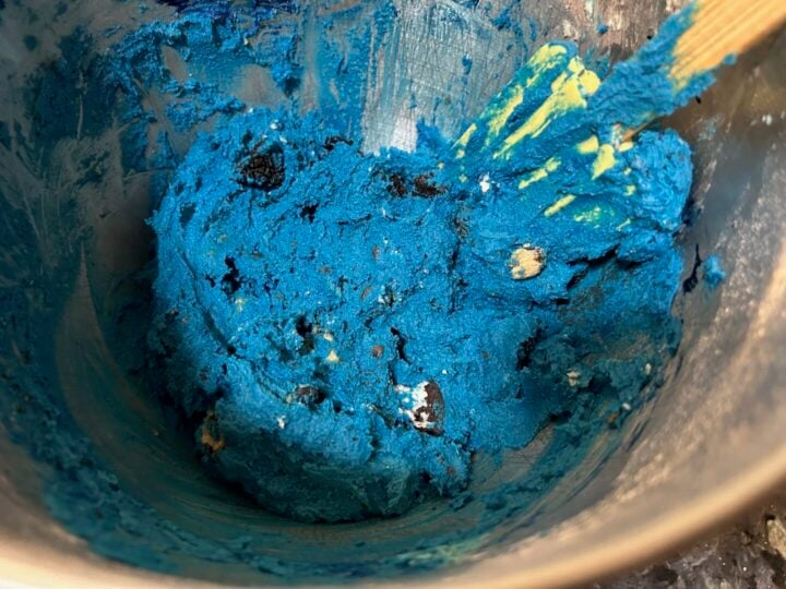 blue cookie dough