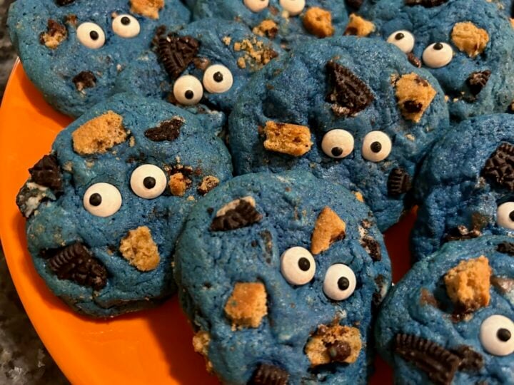 Easy Cookie Monster Cookies (Soft and Chewy)