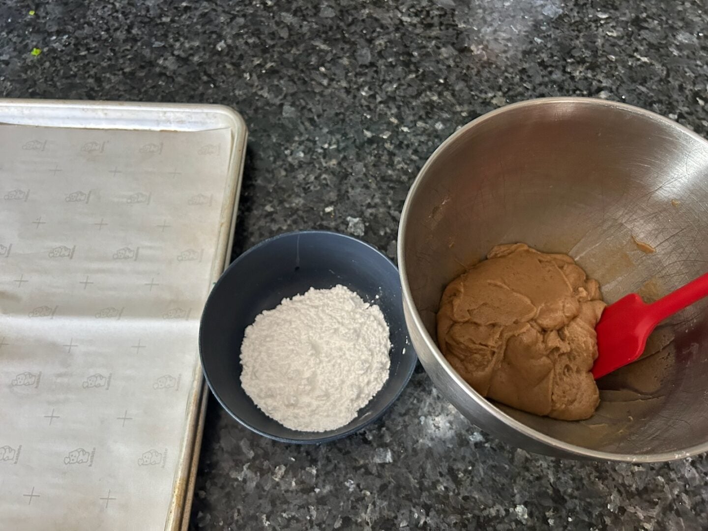 Easy Spice Cake Mix Crinkle Cookie dough