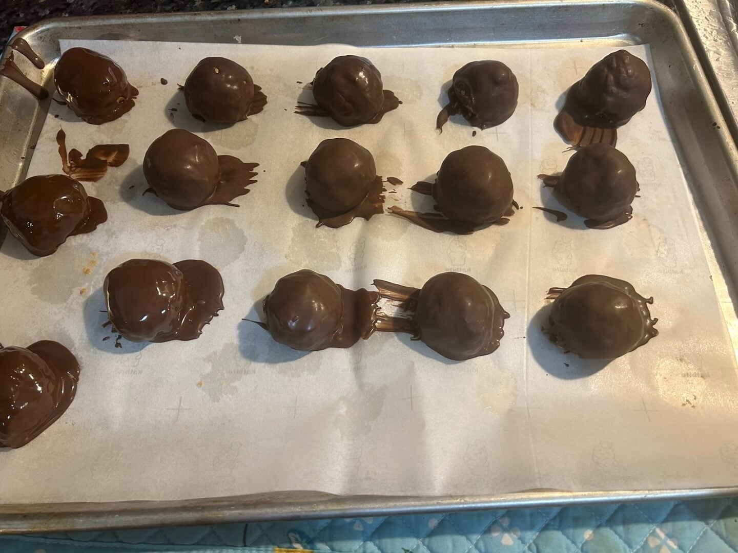 Chocolate covered butterfinger truffles