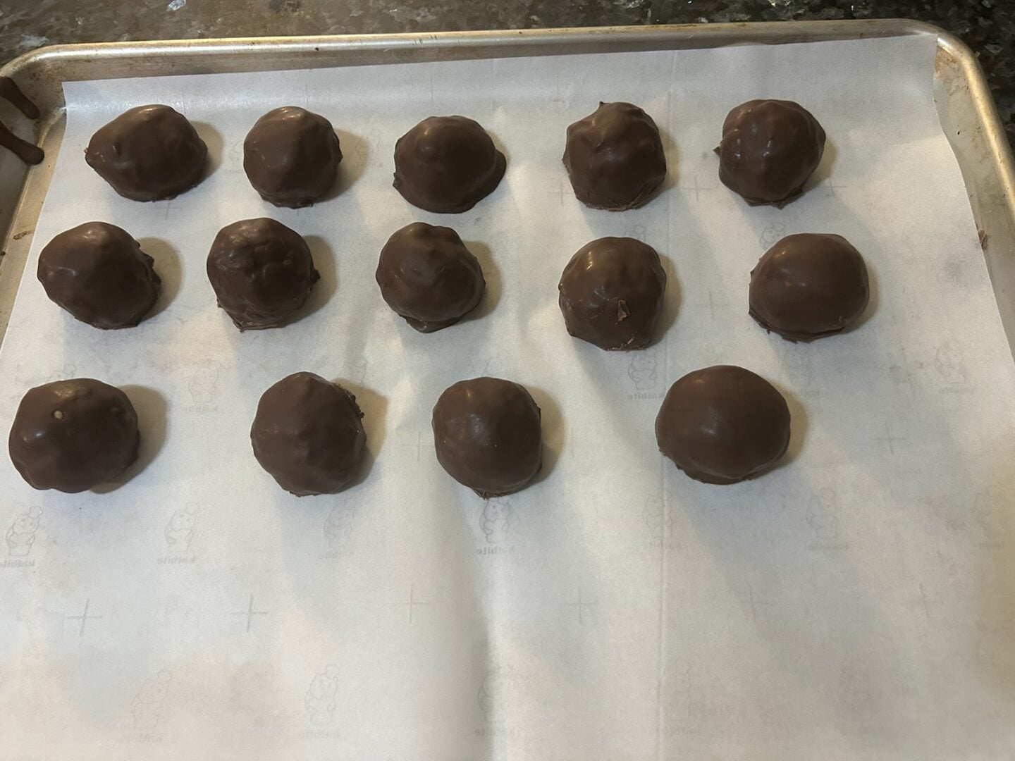 Chocolate covered butterfinger truffles