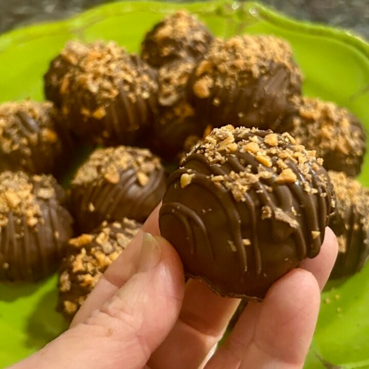 Chocolate-Covered Butterfinger Truffles