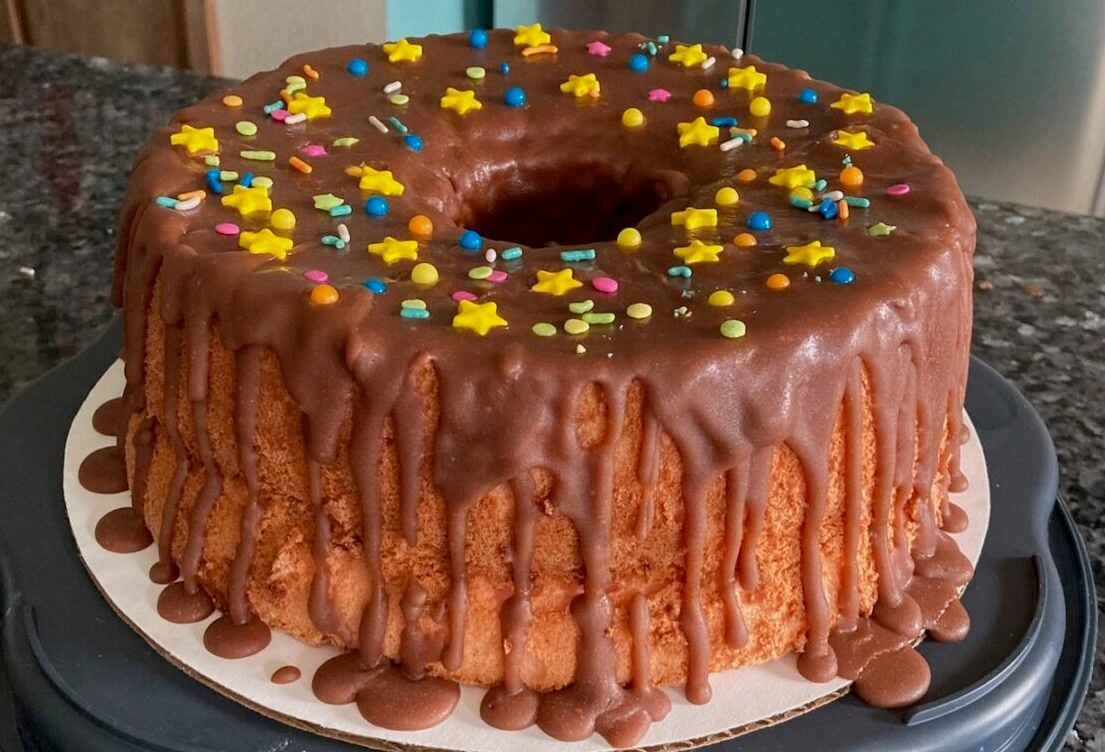How to Doctor a Boxed Angel Food Cake Mix - peppermint cake