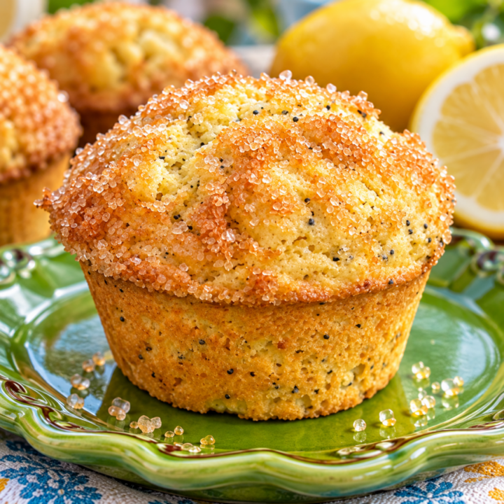 easy lemon poppy seed muffins
