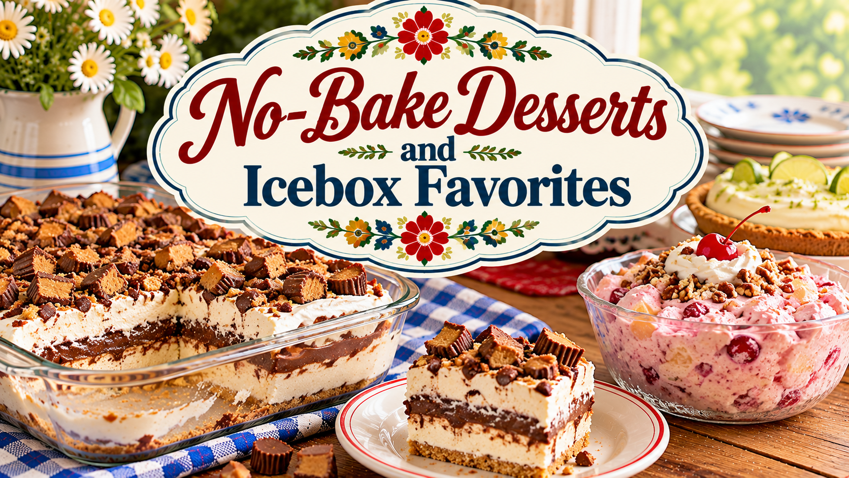 no bake desserts in pyrex dish