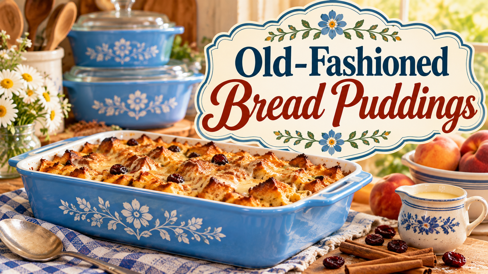 bread pudding in pyrex dish