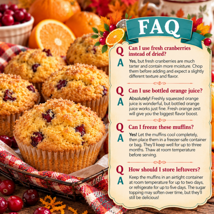 Easy Orange Cranberry Muffins from Cake Mix FAQ card
