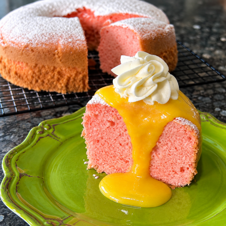 Strawberry Chiffon Cake (Easy Doctored Cake Mix)