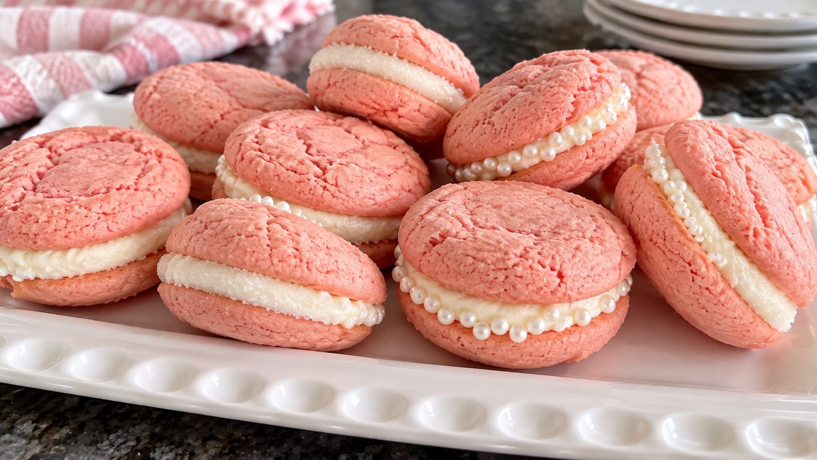 strawberry cake mix whoopie pies