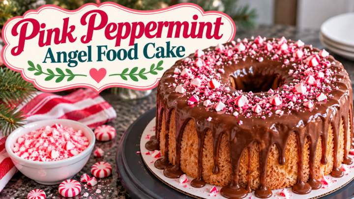 pink peppermint angel food cake