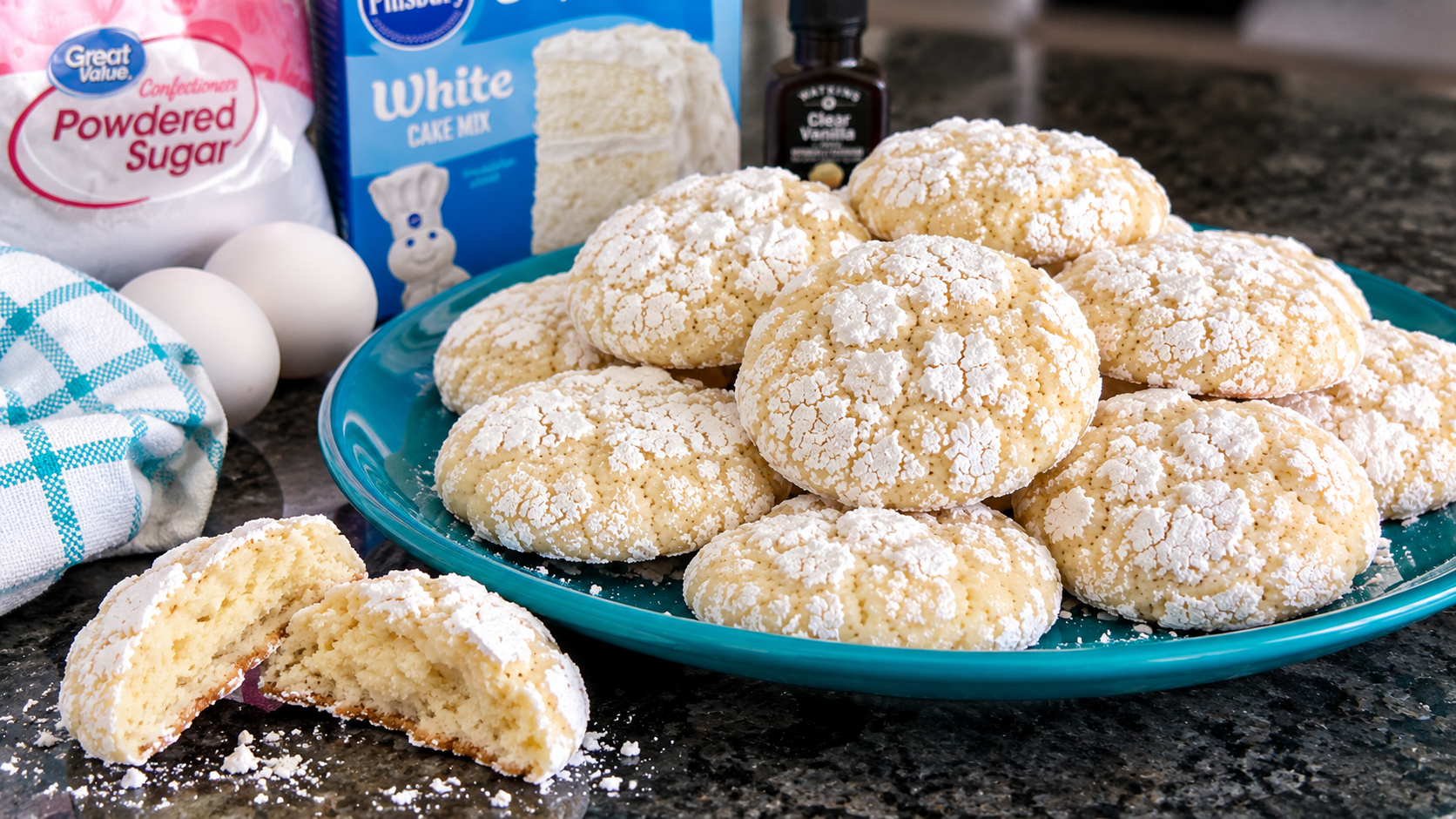 Easy Sugar Crinkle Cookies (Cake Mix Recipe)