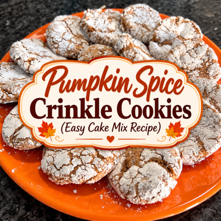 Pumpkin Spice Crinkle Cookies (Easy Cake Mix Recipe)
