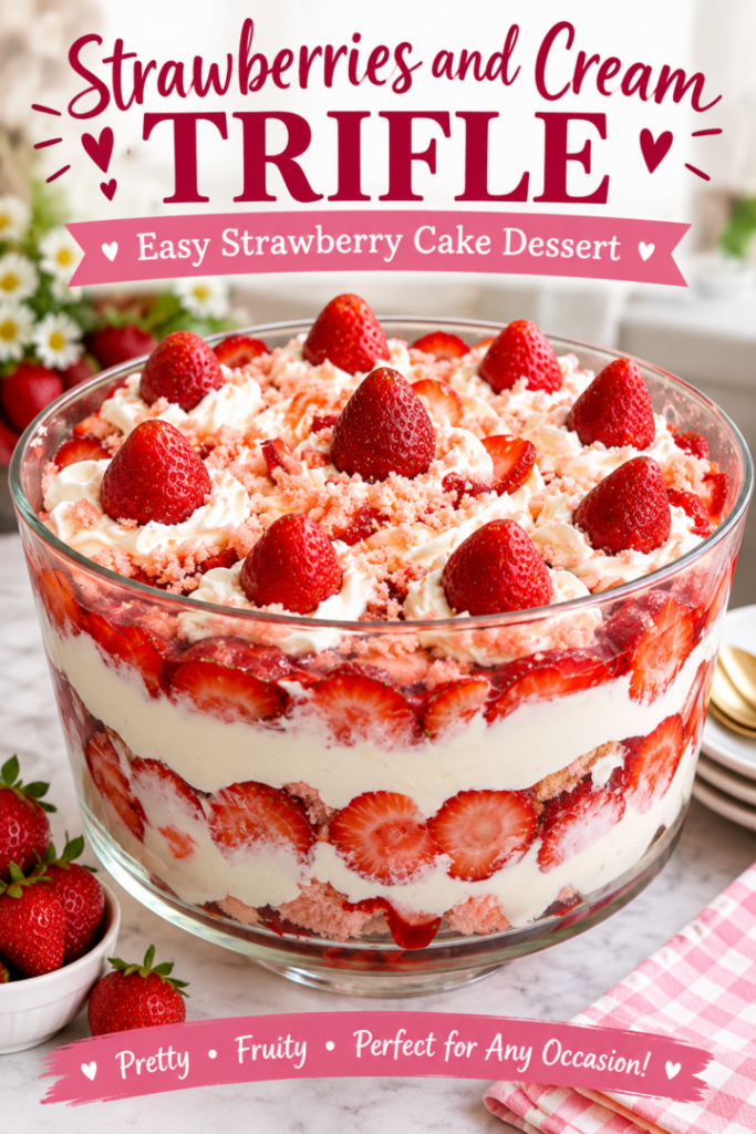 Strawberries and Cream trifle