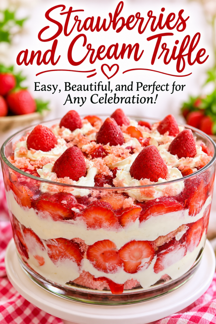 Strawberries and Cream trifle