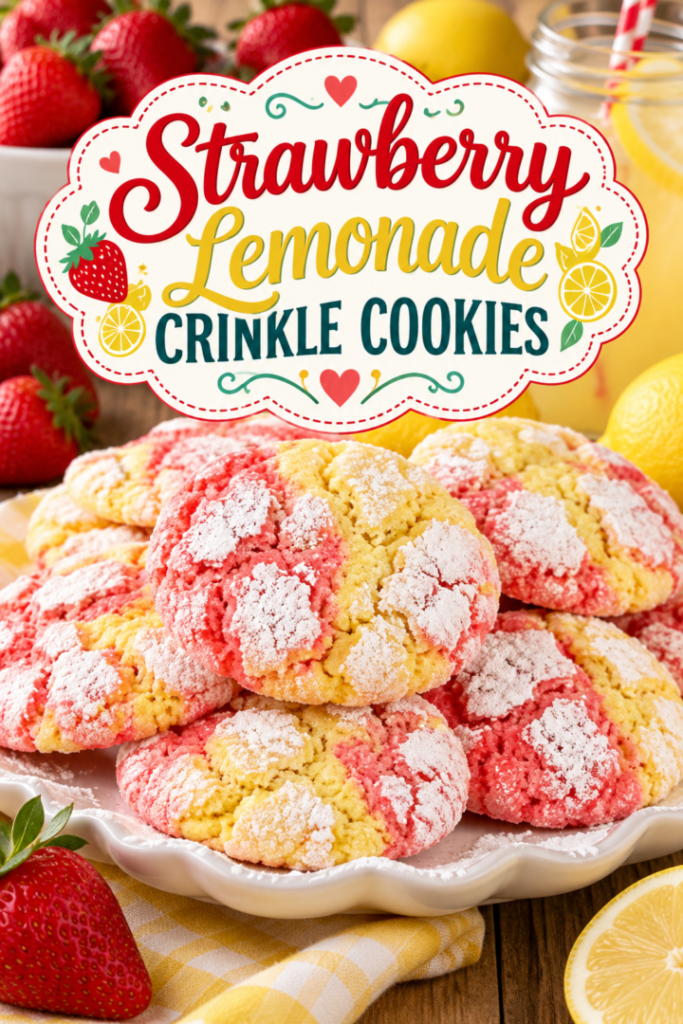 strawberry lemonade cookies