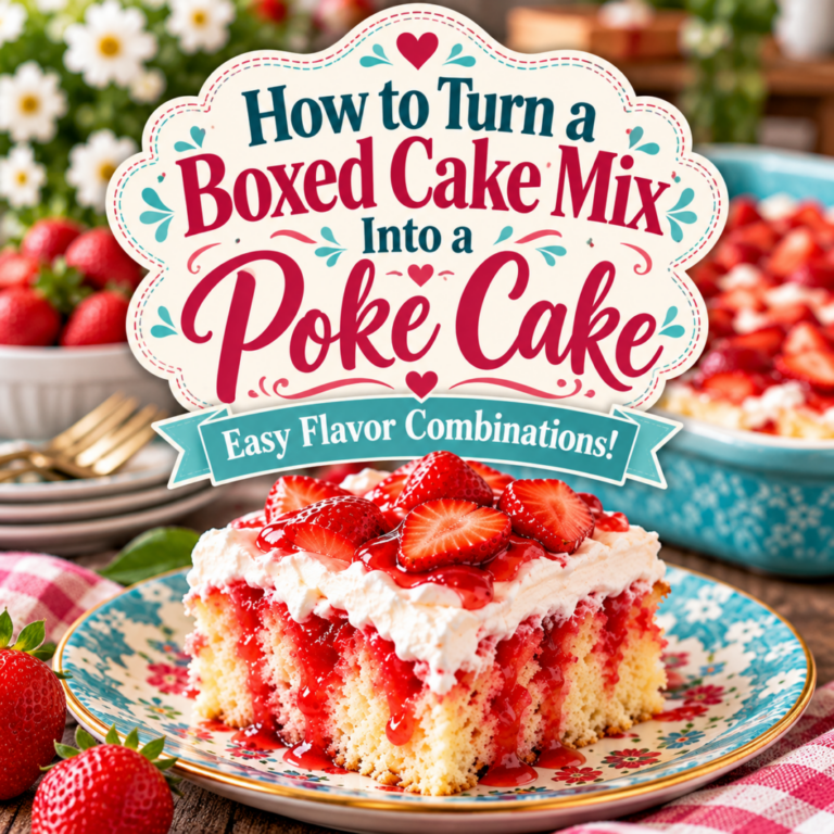 How to Turn a Boxed Cake Mix Into a Poke Cake (Easy Flavor Combinations!)