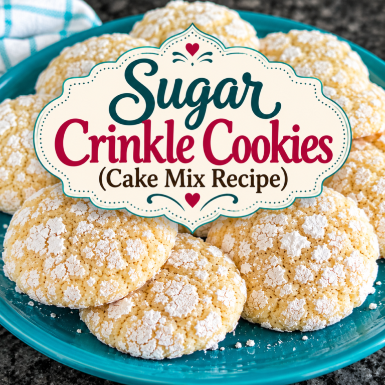 Easy Sugar Crinkle Cookies (Cake Mix Recipe)