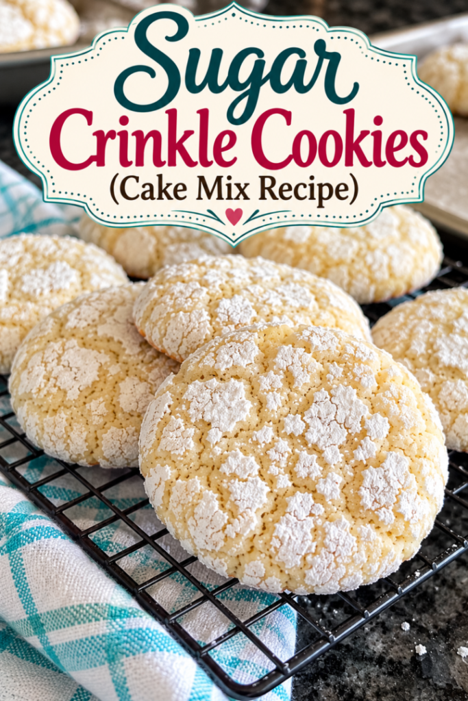 Easy Sugar Crinkle Cookies (Cake Mix Recipe)