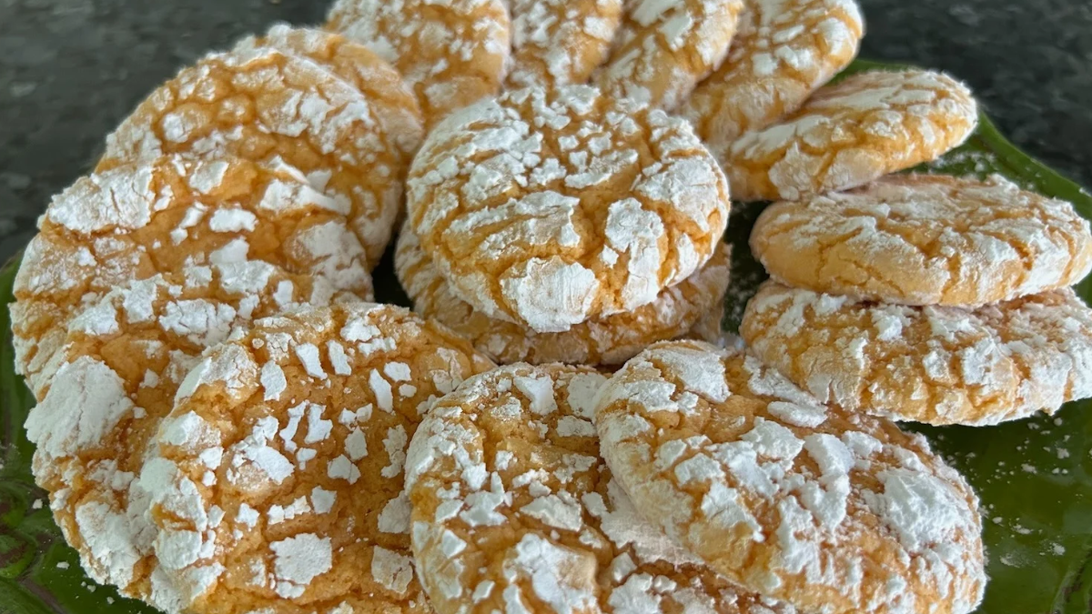 Easy Orange Crinkle Cookies (Cake Mix Recipe)