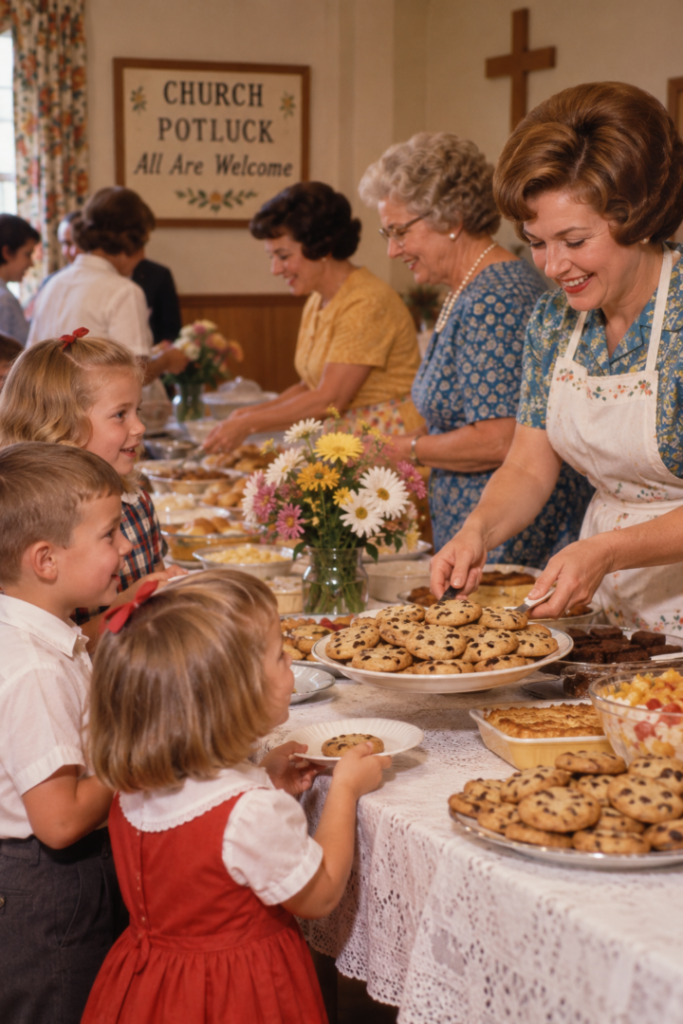toll house cookies at the church potluck