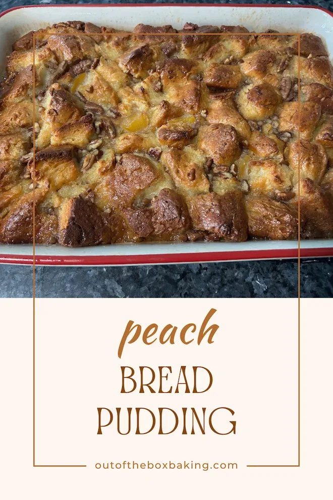 peach bread pudding from biscuits